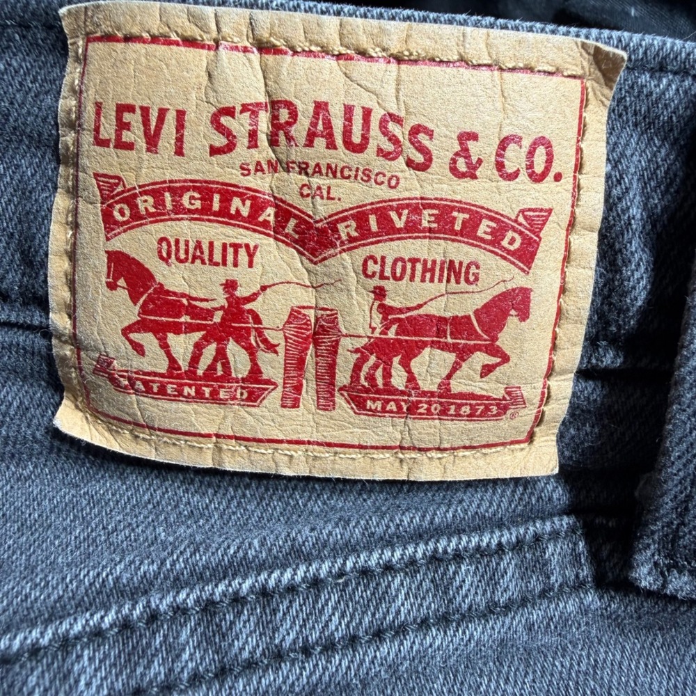 Levis Ribcage Straight Ankle Jeans Womens 31 Washed Black High Rise 72693-0134 - Picture 9 of 11